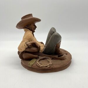 Chuck Clark 1987 Cowboy Sculpture Cairn Studio Beaumont Texas Western Art